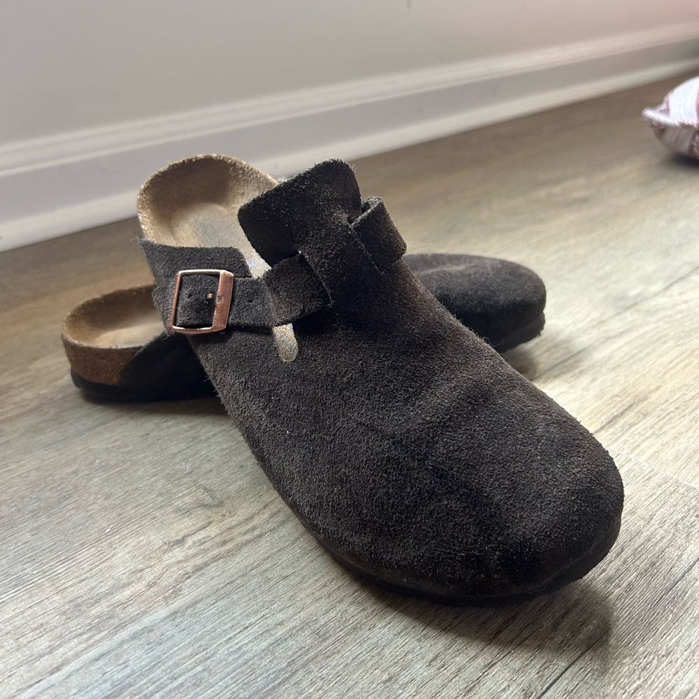 Birkenstock Black Suede Clogs
